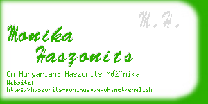 monika haszonits business card
